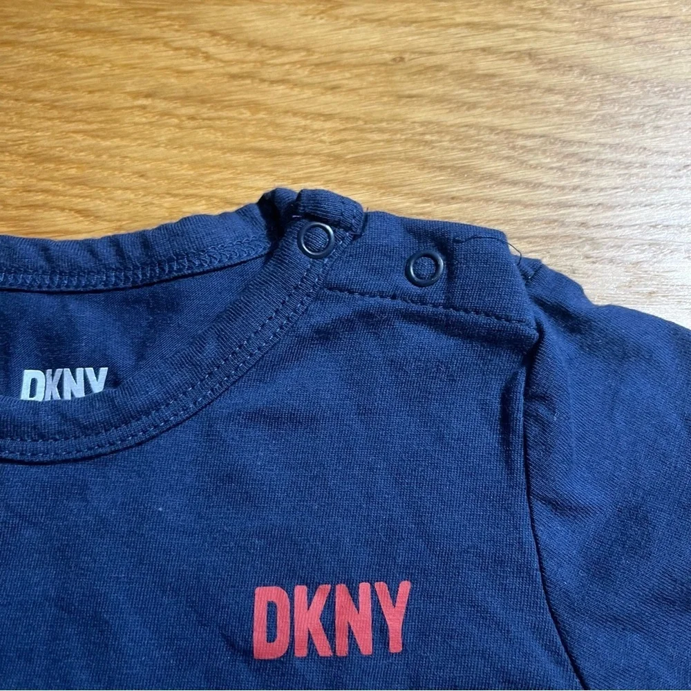 SET OF 2 NWOT DKNY Baby Boys Rompers 3-6M Summer One-Piece Red White Blue